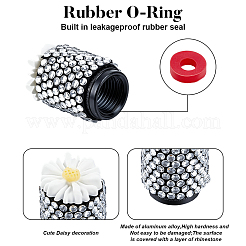 8 шт. колпачки для вентилей шин из смолы и сплава со стразами&nbsp;HJEW-DR00251