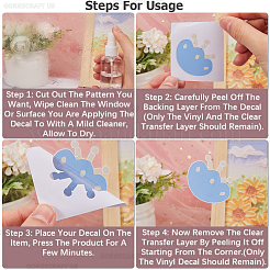 Самоклеящаяся наклейка на автомобиль из ПВХ с цветком DIY-WH0453-57B