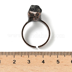 Кольца из натурального черного турмалина RJEW-B122-03R