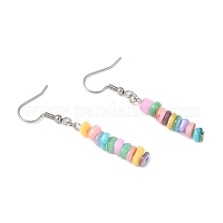 Болтающийся серьги оболочки естественно&nbsp;EJEW-JE06587