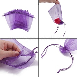 Bolsas de regalo de organza con cordón&nbsp;OP-R016-13x18cm-20