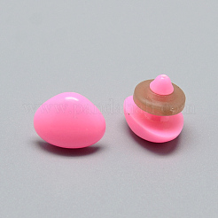 クラフト用品プラスチック人形の鼻パーツ  パールピンク  11x14mm  ピン：6mm&nbsp;X-KY-R072-08C