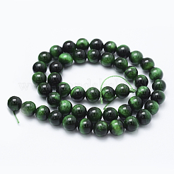 Природных тигровый глаз бисер нитей&nbsp;X-G-F561-8mm-B01