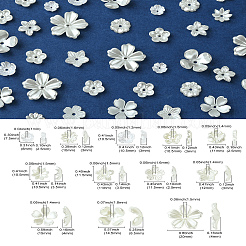 12 styles de capuchons de perles d'imitation en plastique abs et en résine&nbsp;DIY-CJ0002-40