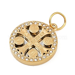 Подвески из нержавеющей стали 304 со стразами&nbsp;LS-STAS-K307-11A-G