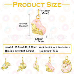 10 шт. 5 стиля подвески-подвески из латуни с эмалевым покрытием&nbsp;KK-CJ0002-97