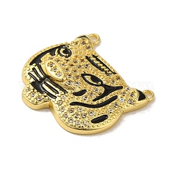 Micro pavé de zircone cubique en laiton avec pendentifs en émail&nbsp;KK-R162-034B-G-1