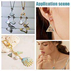 10 шт. 2 стиля подвески из натуральной белой ракушки и ракушки пауа KK-WR0001-70