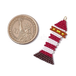 Подвески-маяки из стеклянного бисера miyuki&nbsp;PALLOY-MZ00626