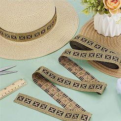 Жаккардовая лента из полиэстера с цветами в этническом стиле длиной 10 м. OCOR-WH0090-038C