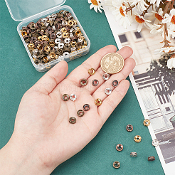 200шт 4 цвета бусины-распорки тибетского стиля&nbsp;TIBEP-PH0001-73