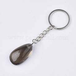 Llavero de cuarzo ahumado natural&nbsp;G-Q484-D09