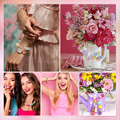Cuentas redondas de resina&nbsp;DIY-SC0026-80B