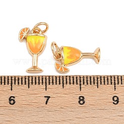 Pendentifs d'émail en laiton &nbsp;KK-B157-20G-02