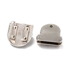 合金バッグツイストロックアクセサリー  ハンドバッグターンロック  プラチナ  21.5x30.5x24mm  穴：6mm&nbsp;AJEW-WH0104-50P