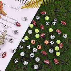 140шт 7 стиля непрозрачные акриловые бусины&nbsp;SACR-PH0006-09