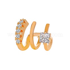 Orecchini a polsino in zircone chiaro con micro pavè di ottone&nbsp;WG6EEE6-01