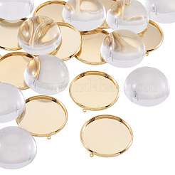 10 Stück halbrunde Glascabochons&nbsp;DIY-TA0013-90