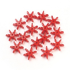 不透明なソリッドカラーアクリルパドルビ​​ーズ  スターフレーク  レッド  14x12x5mm  穴：2mm  約2000個/500g&nbsp;SACR-S624-9