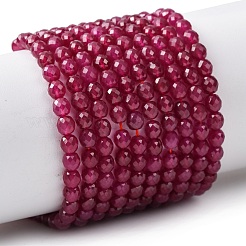 Нити бусин из красного корунда&nbsp;G-Z123-A01-4mm