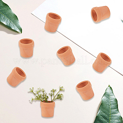 ミニ磁器の花瓶 ミニチュア装飾品  マイクロランドスケープホームドールハウスアクセサリー  小道具の装飾のふりをする  サドルブラウン  25~30.5x30.5mm  内径：24mm&nbsp;DJEW-GF0001-95