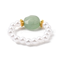 9 шт. АБС-пластиковые кольца с имитацией жемчуга для женщин&nbsp;RJEW-JR00910