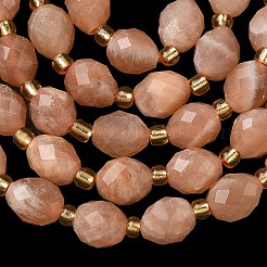 Натуральный персиковый лунный камень G-F809-A44-01