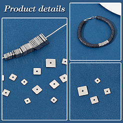 400 шт. 4 стиля 304 нержавеющая сталь разделительные бусины STAS-PH0019-77