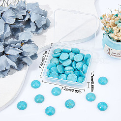 Окрашенные синтетические бирюзовые кабошоны TURQ-SC0001-05D