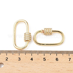 Латунь микропаве прозрачный кубический цирконий винт карабин брелоки KK-Z118-06G-05