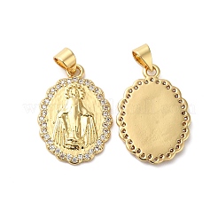 Подвески из кубического циркония с покрытием из латуни&nbsp;KK-O142-17G