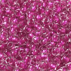 6/0 transparente Innenfarben Glas Saatperlen&nbsp;SEED-P006-01A-04