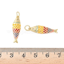 Pendentifs d'émail en laiton &nbsp;KK-B148-14G-01