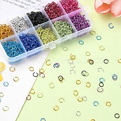 Цветы 10 алюминиевая проволока открыты кольца прыжок FIND-YW0004-97