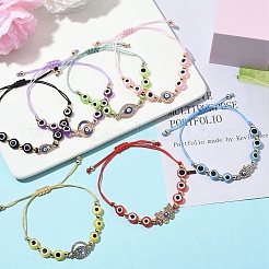 Браслеты из бисера от сглаза из смолы для женщин BJEW-FS00018-06