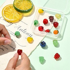 16pcs 16 Arten handgemachte Bunte Malerei-Perlen&nbsp;LAMP-CJ0002-78