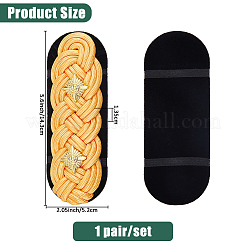 1 пара эполет из сплава и полиэстера DIY-FH0008-90A