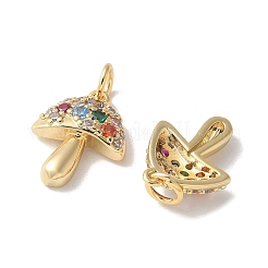 Латунные микропаве прозрачные подвески с фианитом KK-Q031-24G