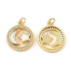 Латунь с фианитами и подвесками-ракушками KK-K342-16G