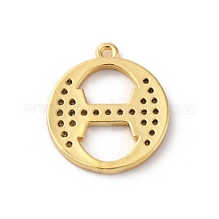 Подвеска из латуни с микропаве из кубического циркония KK-H449-76G-08