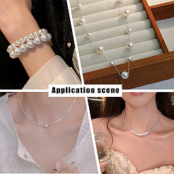 1 нить круглых бусин из ракушек с покрытием цвета AB BSHE-LT0001-01