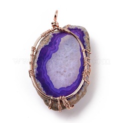 Естественно агат большие кулоны G-H274-06RG