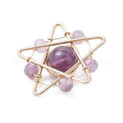 5 шт. 5 подвески из медной проволоки с синтетической бирюзой&nbsp;PALLOY-TA00368