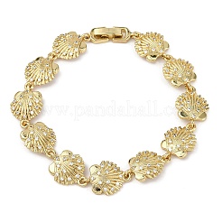 Латунные браслеты с микропаве из прозрачных кубических цирконий для женщин BJEW-H209-09A-G