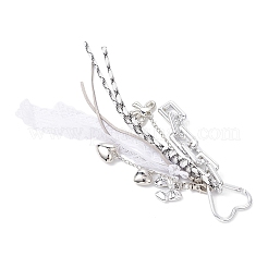 Подвесные украшения в виде банта из пластика ccb и звеньевых цепей HJEW-JM04289