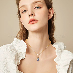 1 шт. латунный медальон с микропаве из прозрачных кубических цирконий и стекла&nbsp;NJEW-NB0001-33B