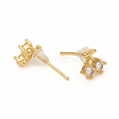 Латунь серьги&nbsp;EJEW-L247-03G