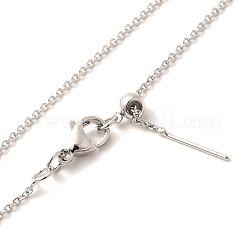Colliers coulissants réglables en chaîne de câble en laiton plaqué rack de 1 mm pour femmes et hommes&nbsp;MAK-L044-03P