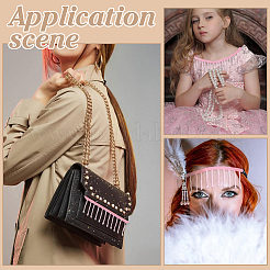 2.5 ярд пластиковых бусин и полиэстеровой кружевной ленты&nbsp;SRIB-HY0001-16