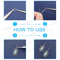 Наборы для самостоятельного изготовления сережек-подвесок из синтетической бирюзы DIY-SC0019-23